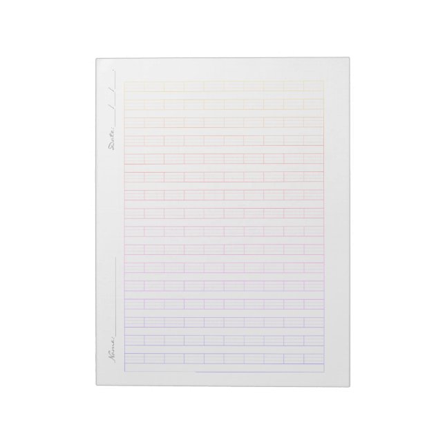 Bloco De Notas Papel de Prática de Pinyin para Crianças – Escrita (Invertido)