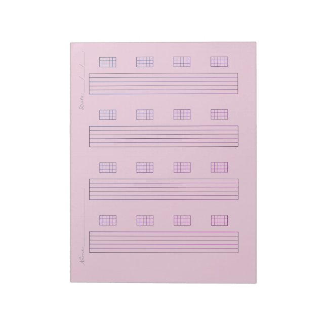 Bloco De Notas Papel de Tabulação para Guitarra – Modelo de Tabla (Invertido)