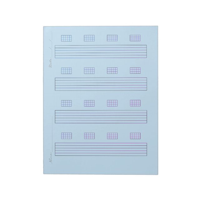 Bloco De Notas Papel de Tabulação para Guitarra – Modelo de Tabla (Invertido)