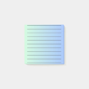 Bloco De Notas Papel Elegante Gradiente Azul Vibrante