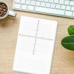 Bloco De Notas Papel Gráfico de Coordenadas X Y de Trigonometria