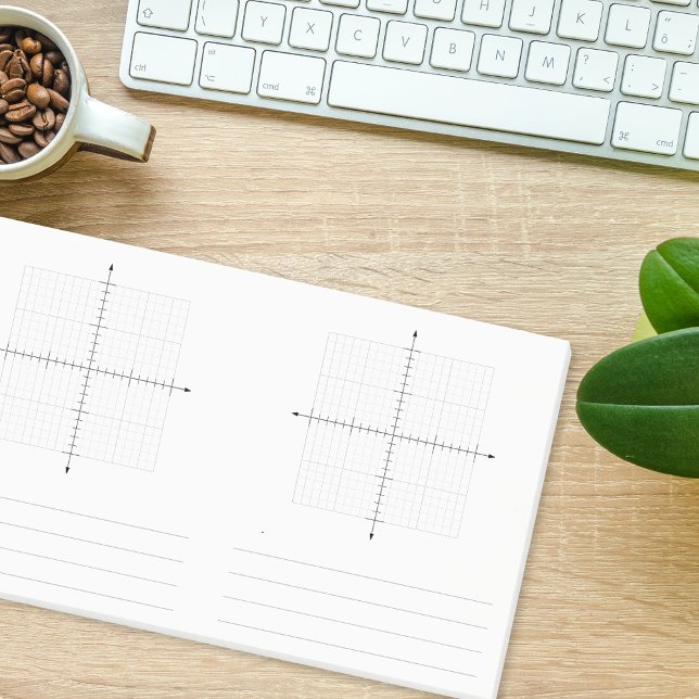 Bloco De Notas Papel Gráfico de Coordenadas X Y de Trigonometria (Trigonometry X Y Coordinates Graph Paper Post-it Notes)