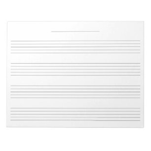 Bloco De Notas Papel manuscrito de música de regra muito ampla p