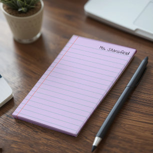Bloco De Notas Papel para notebook ligado em roxo
