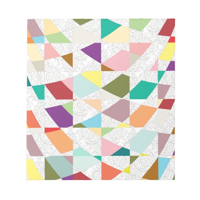 Bloco De Notas Papel Scrapbook de abstrato Cores (Frente)