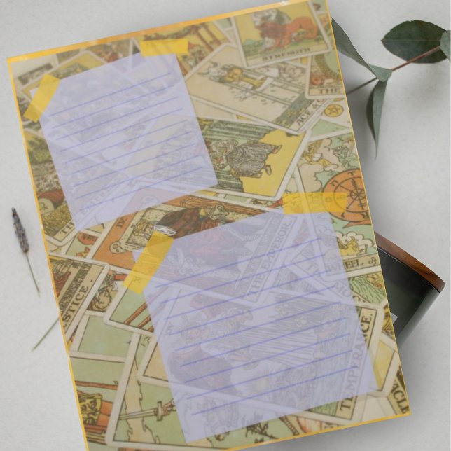 Bloco De Notas Papel Tema de Notetaking Tarot Cards (Criador carregado)