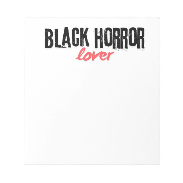 Bloco De Notas Papelaria da Estação do Amor pelo Horror Negro (Frente)