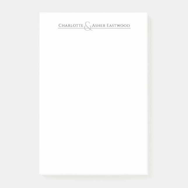 Bloco De Notas Papelaria de Casais Personalizados (Frente)