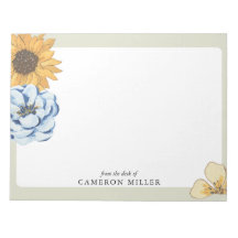 Papelaria Floral em aquarela elegante De cima da m