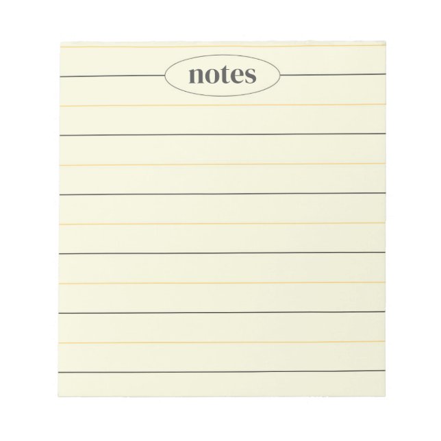 Bloco De Notas Papelaria Moderna e Elegante Beige Notes (Frente)