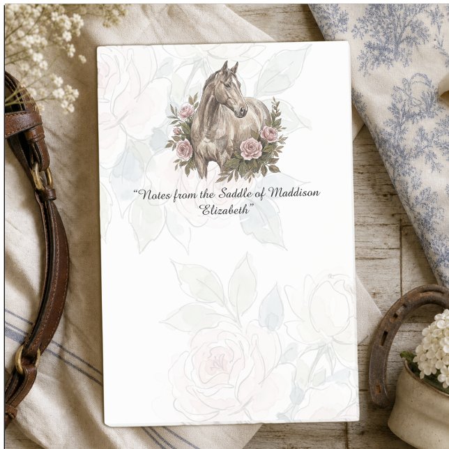 Bloco De Notas Papelaria Personalizada de Cavalos   (Criador carregado)
