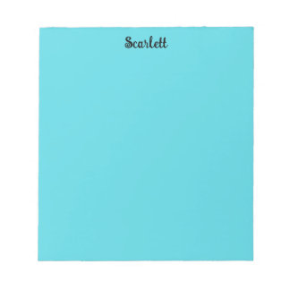 Bloco De Notas Papelaria Personalizada de Cor Azul Pastel Diverti