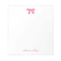 Papelaria Personalizada Rosa Feminina com Laço