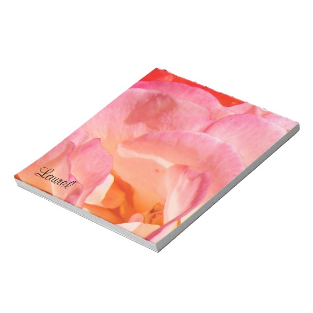 Bloco De Notas Papelaria Personalizada Rosas Cor-de-Rosa adiciona (Invertido)