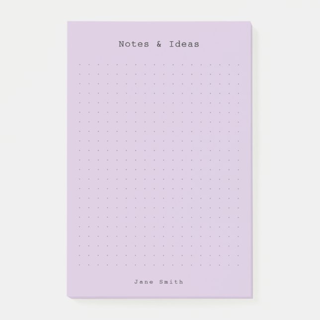 Bloco De Notas Papelaria retrô minimalista roxa personalizada  (Frente)