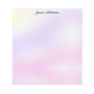 Bloco De Notas Papelaria Roxa e Rosa Pastel