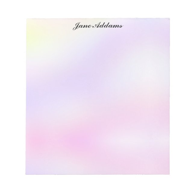 Bloco De Notas Papelaria Roxa e Rosa Pastel (Frente)