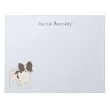 Papillon Cartoon Dog Notepad