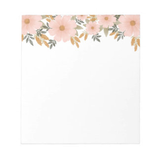Bloco De Notas Paquistosa, Pink Fall Floral