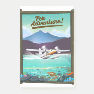 Bloco De Notas Para Aventura! Cartaz de viagem de hidroavião