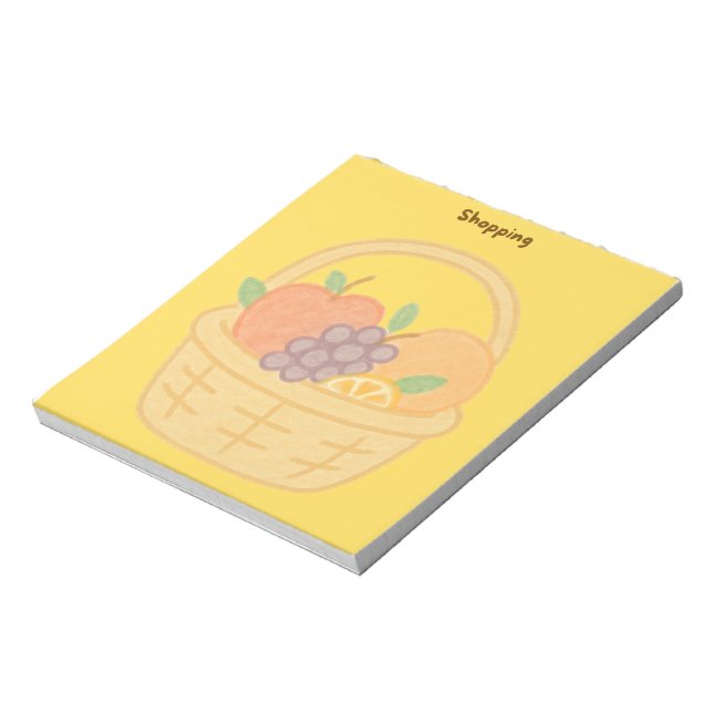 Bloco de Notas para Compras de Frutas (Invertido)