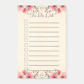 Bloco De Notas Para fazer a agenda floral da arte da caligrafia