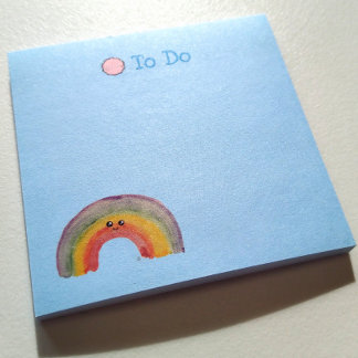 Bloco De Notas Para fazer, Kawaii Rainbow