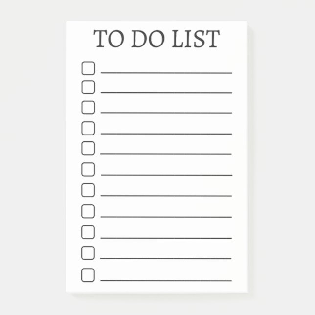 Bloco De Notas Para fazer notas de post-it práticas modernas da (Frente)