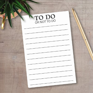 Bloco De Notas Para fazer ou não fazer - a frase engraçada