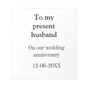 Bloco De Notas Para meu marido aniversário de casamento adicione