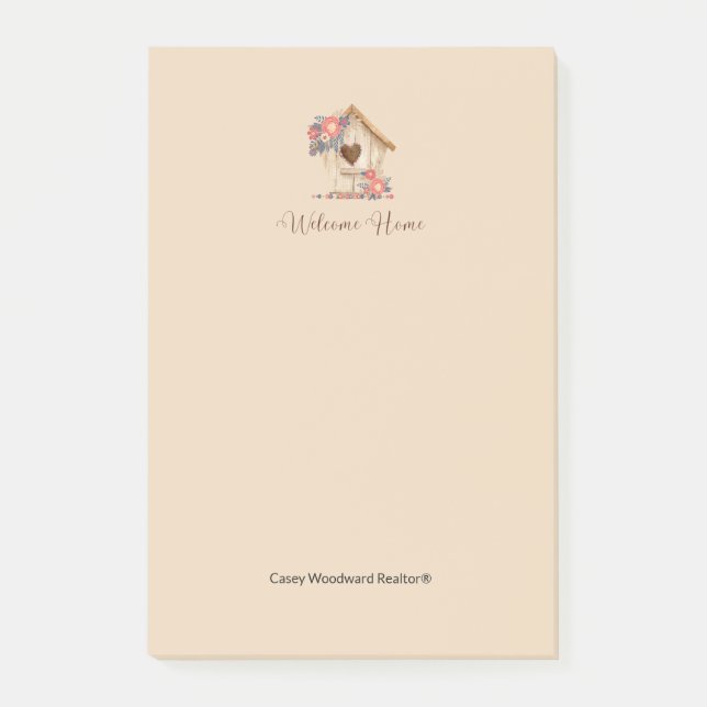 Bloco De Notas Parabéns de boas-vindas do Home Realtor (Frente)