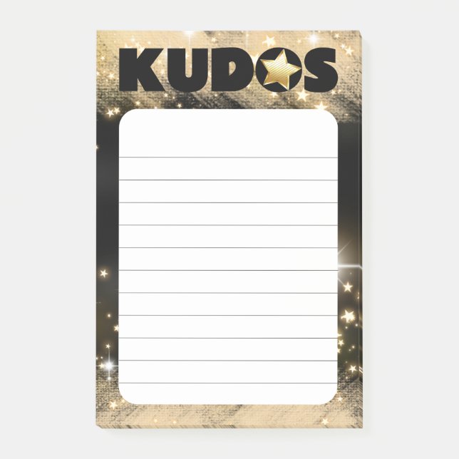 Bloco De Notas Parabéns estelares do prêmio de reconhecimento de  (Frente)