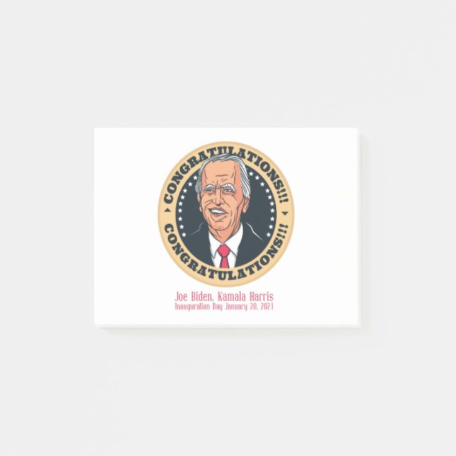 Bloco De Notas parabéns presidente joe biden (Frente)
