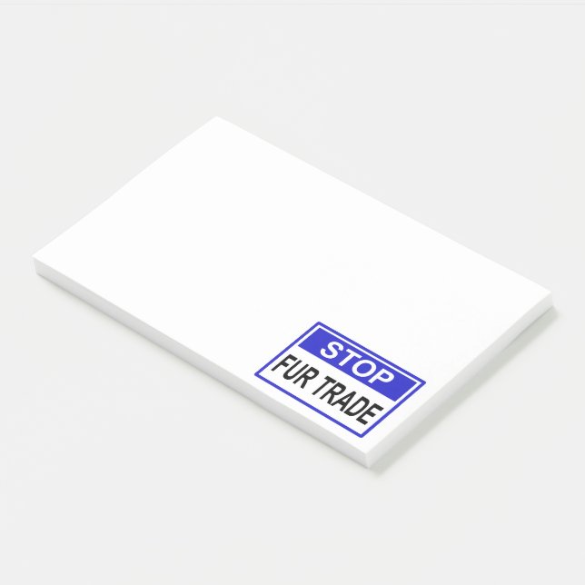 Bloco De Notas Parar sinal azul com pele (Inclinado)