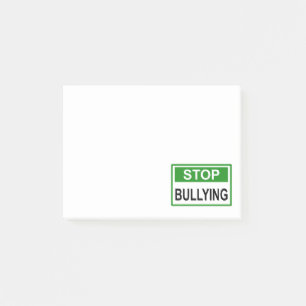 Bloco De Notas Parar Sinal de Bullying Verde