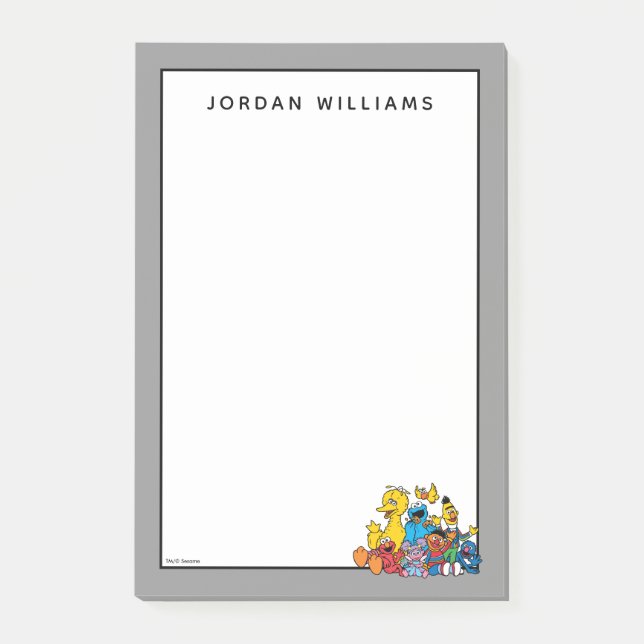 Bloco De Notas Parceiros Fofos da Rua Sésamo (Frente)