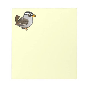 Bloco De Notas Pardal-de-coroa-branca Birdorable