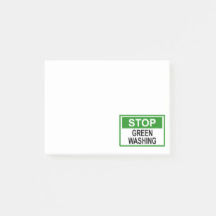 Bloco De Notas Pare de lavar verde o sinal
