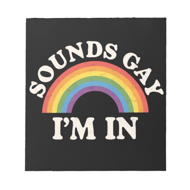 Bloco De Notas Parece Gay Eu Estou Dentro LGBTQ Orgulho Arco-íris (Frente)