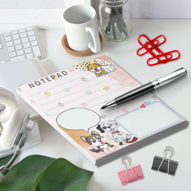 Bloco De Notas Parede de Cães Cortes - Impressão de Fundo (Criador carregado)