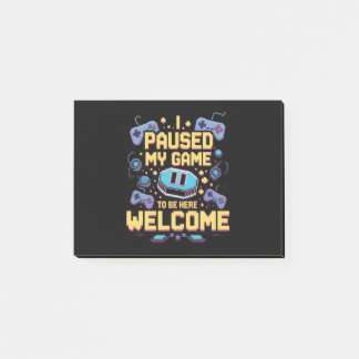 Bloco De Notas Parei Meu Jogo Para Estar Aqui Bem-Vindo Gamer Gif