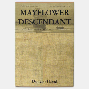 Bloco De Notas Parente de um descendente de Mayflower