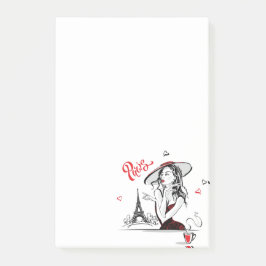 Bloco De Notas Paris & Café, vermelho