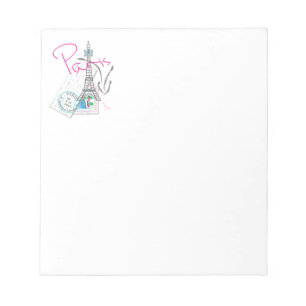 Bloco De Notas Paris com amor e torre Eiffel
