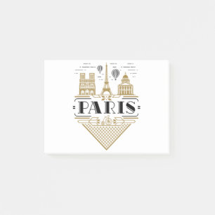 Bloco De Notas Paris França Art Deco Aestético