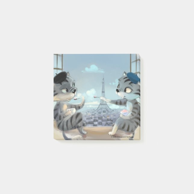 Bloco De Notas Paris por Dia Notas 3" x 3" (Frente)