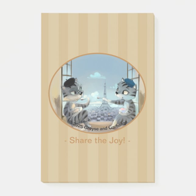 Bloco De Notas Paris por Dia Notas 4" x 6" - Joy (Frente)