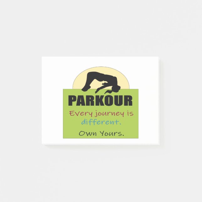Bloco De Notas Parkour-each Journey É Diferente Do Seu (Frente)