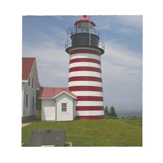 Bloco De Notas Parque Estadual do Farol West Quoddy Head é o (Frente)