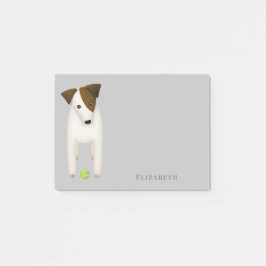 Bloco De Notas Parson Jack Russell Terrier com inclinação da cabe